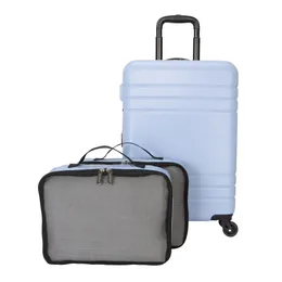 8 Cubi Da Imballaggio Viaggio Set – Organizer Per Valigie In Tessuto Oxford, Borse Portaoggetti Di Grande Capacità, Include Borsa Scarpe E Beauty Case (Beige)