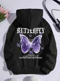 Butterfly Printed Hoodie: Zip Up Hooded Sweatshirt for Women