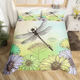 Set di biancheria da letto con motivo girasole stampato digitale con