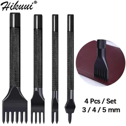 3-Piece Prong Punch Tool Set – 4mm, 5mm, 6mm Leather Round Hole Stitching Chisel For Crafting Belts & Bags