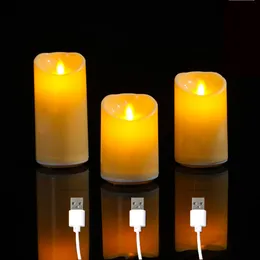 Set di candele natalizie senza fiamma a LED per presepe