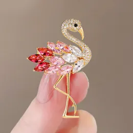 Enamel Flamingo Bird Brooch Pin – Red/Blue/Green, Alloy, 2.2" X 1.3", Gift Box Included - View #9