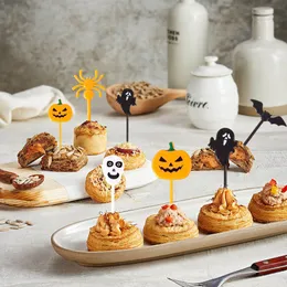 100 Halloween Cocktailspieße Mit Kürbis-Motiv - Gruselige Bambus-Spieße Für Party-Snacks
