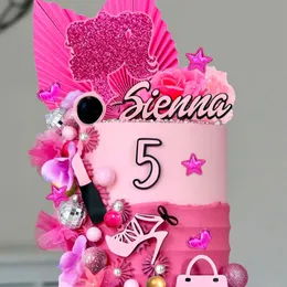 24 Stück Prinzessin Cupcake Toppers – Rosa Glitzer, High Heel, Handtasche, Für Geburtstag & Hochzeit