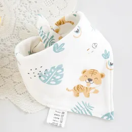 Bavaglini Bandana bavaglino sbavante in mussola per neonato 0-1 anno dentizione per bambini asciugamano lenivo bavaglino floreale elegante ad alto assorbimento QX2D  1501