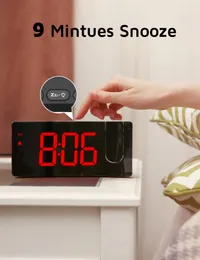 Clock De Alarma De Proyección MPOW, Reloj Digital Para Dormitorio