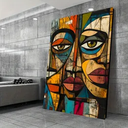 Quadro Su Tela Afroamericano Donna Nera E Oro - Ritratto Con Orecchini Dorati - Arte Moderna Pronta Da Appendere, 3 Pannelli