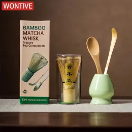 Set Frusta E Cucchiaio Matcha In Bambù Naturale – Per Preparare Il Tè Matcha Perfetto, Ideale Per Principianti