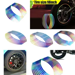 Ezweiji 20 pezzi di adesivi riflettenti per cerchioni per auto, moto, biciclette, sicurezza notturna, decorazione universale antigraffio, adesivi riflettenti per cerchioni (rosso