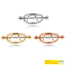 1 Paia Di Anelli Per Capezzoli A Forma Di Cuore Sexy CZ Cristallo Bilanciere Capezzolo Piercing Scudo Donna Uomo Acciaio 316L Gioielli Penetranti Per Il Corpo Oreja 14G