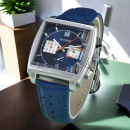 JewelryWe Orologi per gli uomini Quadrato Analogico Luminoso Mani Quarzo Calendario Orologio Da Polso Cool, Oro rosa