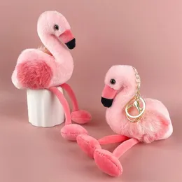 Peluche Da Flamingo In Morbido Tessuto Colore Rosa Cuscino