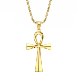 Collana Uomo/Donna Occhio Di Horus E Croce Ankh Egizia - Acciaio Inossidabile, Doppie Ali