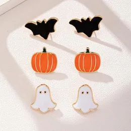 Orecchini pendenti in acrilico a forma di zucca di Halloween per le donne all'ingrosso