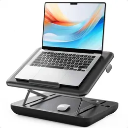 Scrivania Portatile Per Laptop 2 In 1 Con Cuscino - Tavolo Pieghevole Da Letto, Supporto Per 17 Pollici, Con Tappetino Mouse E Slot Per Tablet