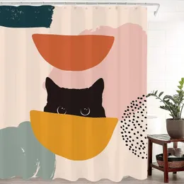 Lustiger Katzen-Duschvorhang Mit 3D-Ozean-Motiv – 183x183 Cm Inkl. 12 Haken