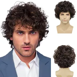 Parrucca Da Uomo Sintetica Nera – Toupee Naturale Con Borchie Dritte – Corta, Circa 12 Cm - Foto 2