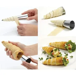 Stampi Per Cornetti In Acciaio Inox – 10 Pezzi Conici E Ovali Per Cornetti, Panna E Coni Gelato, Riutilizzabili, Fai Da Te