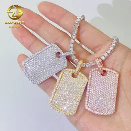 Rose Gold Silver Cuban Link 15mm VVS Moissanite Hip Hop Chain