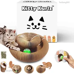Kitty Kurlz Cardboard Toy - Magic Organ Cat Scratcher Board With Bell