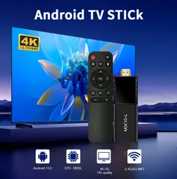 4K Android 14 TV Box, TVR3 Smart TV Stick, 2+16GB, 2.4G/5G Dual