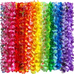 Collana Hawaiana Ghirlanda di Fiori,5 Pezzi Occhiali da Sole a Forma di Ananas,Collane Fasce per Capelli Bracciali,Lei Fiore Tropicale Luau