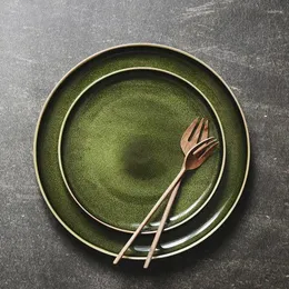 Ceramic Green Dinner Plates Dunnes Stores For Salad, Sushi, Pasta
