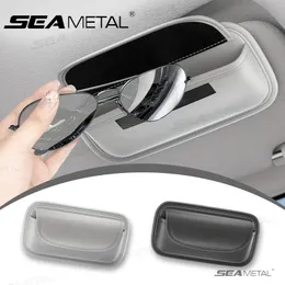 4 Portaocchiali Da Auto Magnetici In Pelle – Clip Per Parasole, Accessori Interni (Nero+Grigio)