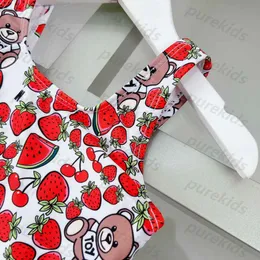 Designer Kid One Pieces Set Kids Luxury Swimsuits Strawberries