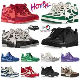 Virgil Skate Sneakers Luxury Shoes Designer Calfskin Plate-forme Flat Sole Beige White Platform Tennis Casual Trainers Chaussures Original Dhgate Free Shipping