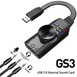 USB 6 Canal 5.1 / 7.1 Surround externa placa de som pc laptop desktop Tablet Áudio cartão