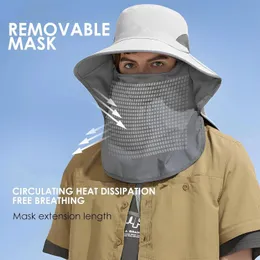 Cappello Da Pescatore Uomo Con Protezione UPF 50+ E Tesa Larga - Cappello Antivento Con Paracollo E Rete Traspirante