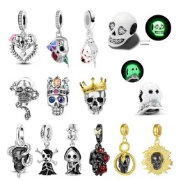 Braccialetto Teschio Con Perline - Stile Gotico Punk Regolabile Per