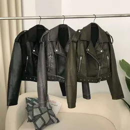 Womens Leather Jacket, Autumn and Winter Sheepskin Leather Jacket - Main Image