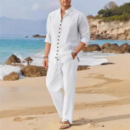 MOMOEW Camicia da Vacanza al Mare Camicia da Uomo con Colletto alla Coreana Camicia da A Quadri