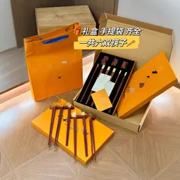 Set Di 2 Paia Di Bacchette In Fibra Di Vetro 24 Cm - Lavabili In Lavastoviglie, Antiscivolo, Con Supporti - Confezione Regalo Con Scatola Cinese