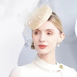 Cappello Fascinator Con Velo E Piume Per Donna | Cappellino A Bombetta Con Clip, Elegante Per Matrimoni, Royal Ascot, Gare Di Cavalli E Feste