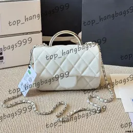 ☆ ☆ Here Ivory Micro Mono Chain EW Flap Bag DH3 Womens Square Flap Chain Bag With Silver Metal Handle