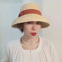 FARVALUE Cappello da donna in paglia UPF 50+ con tesa larga Floppy Beach Cap regolabile, nero