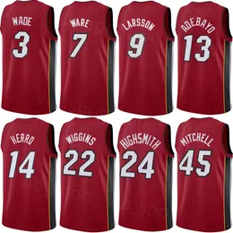 Stampa Mans Basketball Tyler Herro Maglie 14 Bam Adebayo 13 Davion