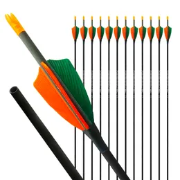 Lot 6 Flèches De Chasse En Bois MAK – Plumes De Dinde – 30 Pouces – Jaune