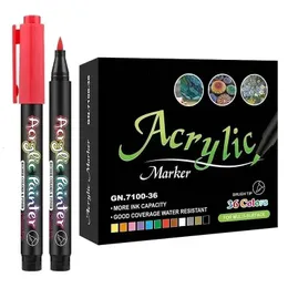 Pennarelli Acrilici RATEL – Set Da 20 Colori Vivaci + Oro E Argento – Punta Fine 2-3 Mm – Impermeabili E Permanenti Per Vetro, Ceramica, Pietra, Tela – Ideali Per Pittura Su Rocce E Fai Da Te