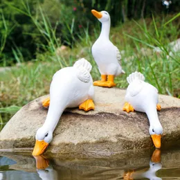 1 set di statuette di anatre realistiche: simulazione di anatra
