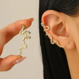 Enautoabs Punk Orecchio Serpente Orecchino Polsino Orecchino Serpente Cartilagine Placcato Argento Orecchino Polsino Serpente Clip Orecchino Serpente Gotico Senza Piercing Orecchino Animale