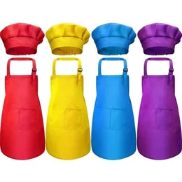 2 Anni CWFUN - Set Di Grembiuli E Cappelli Da Cuoco Per Bambini E Grembiule Cucina Bambina
