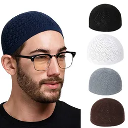 Modefa Checkered Knit Islamic Prayer Cap (Kufi) - Turkish Taqiya Takke, One Size, Cotton Blend - View #5