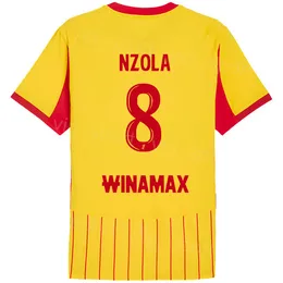 RC Lens Soccer Jersey 23/24 Samba, Danso, Fulgini, Sotoca, Machado,  Medina Black White Yellow Football Shirt Kit