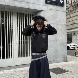 Y2K Harajuku Retro Color Zipper Hoodie Oversized Streetwear