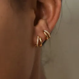 Set Orecchini A Cerchio Piccoli In Oro 14k – 6/8/10/12 Mm, Placcati, Ipoallergenici, Per Piercing Multipli