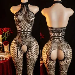 Versailles - Crotchless Full Bodystocking With Individual Fingers In Luster Stretch Shine - Foto 10